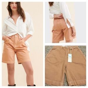 🤎 Free People High-Rise Carpenter Shorts – Size 26 – NWT
